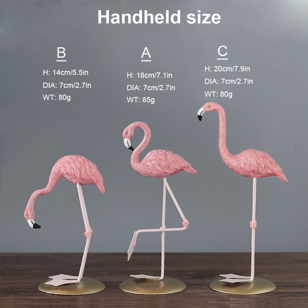 Pink Flamingo Figurine Decoration