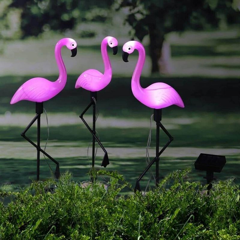 Pink Flamingo Solar Lights (3 pcs) Pink Flamingo Solar Lights (3 pcs)
