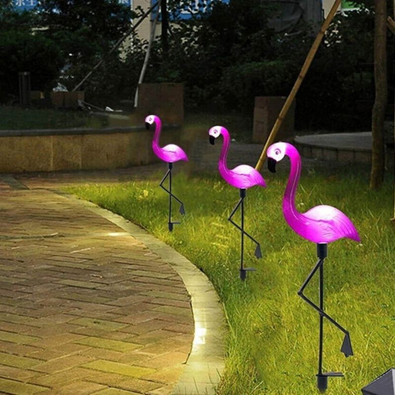 Pink Flamingo Solar Lights (3 pcs)