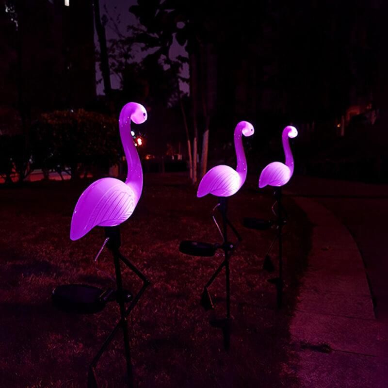 Pink Flamingo Solar Lights (3 pcs)