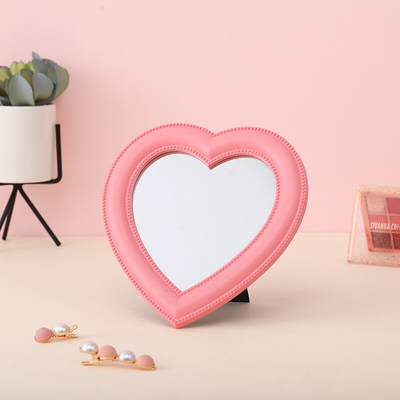 Pink Heart Mirror with Stand Pink Heart Mirror with Stand