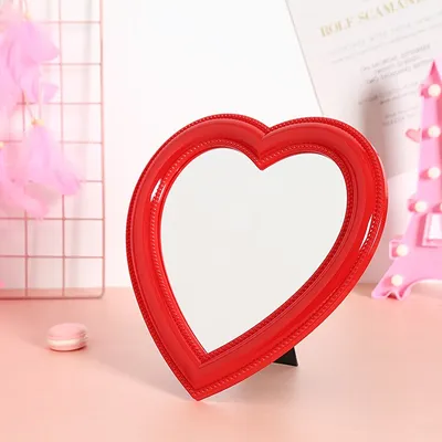 Pink Heart Mirror with Stand Pink Heart Mirror with Stand