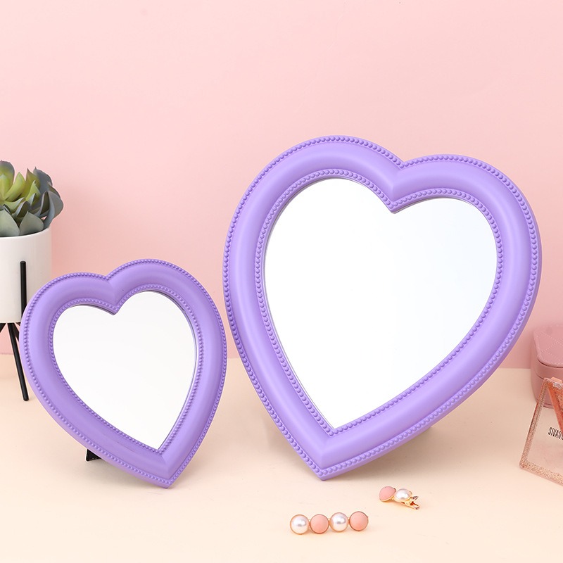 Pink Heart Shaped Mirror Pink Heart Shaped Mirror