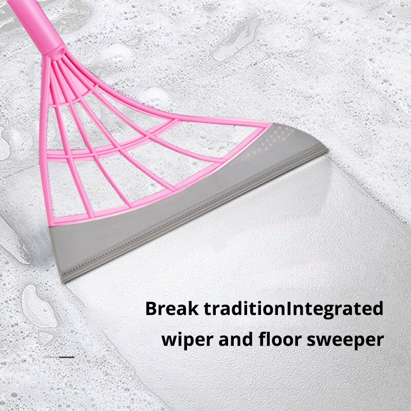 Pink Magic Broom Cleaning Bathroom Glass One Piece Wipe Mop Household Small Broom Splicing Broom