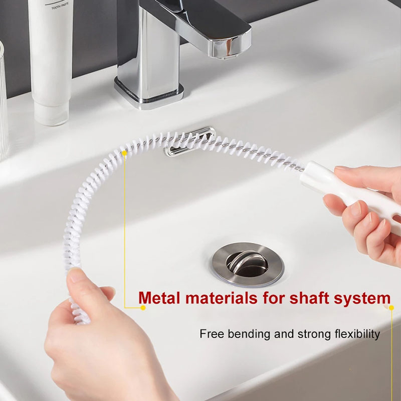 Pipe Dredging Brush Bathroom Hair Sewer Sink Cleaning Brush Drain Cleaner Flexible Cleaner Clog Plug Hole Remover Tool Pipe Dredging Brush Bathroom Hair Sewer Sink Cleaning Brush Drain Cleaner Flexible Cleaner Clog Plug Hole Remover Tool