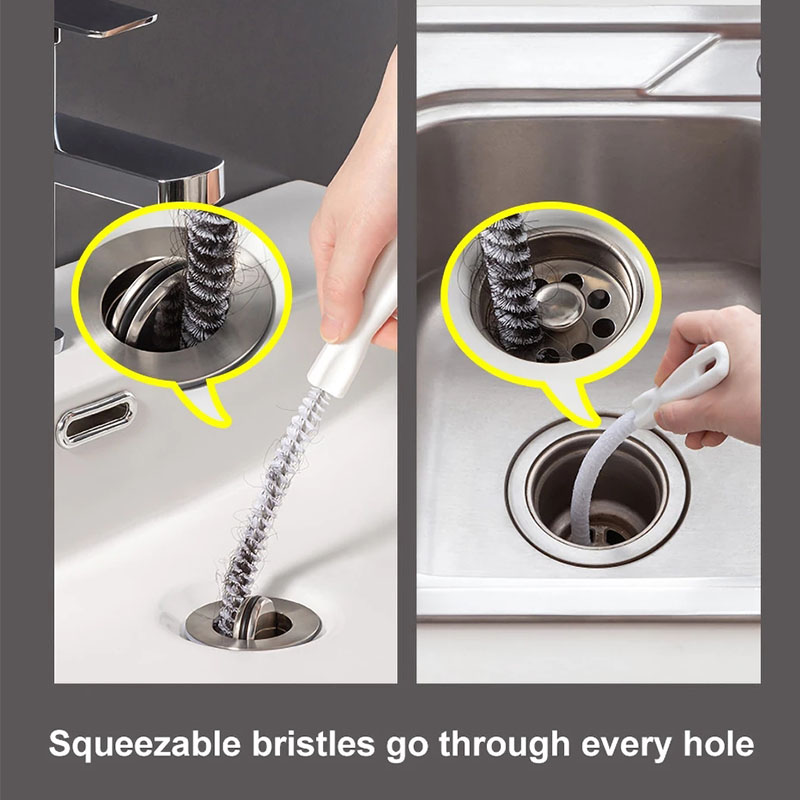 Pipe Dredging Brush Bathroom Hair Sewer Sink Cleaning Brush Drain Cleaner Flexible Cleaner Clog Plug Hole Remover Tool Pipe Dredging Brush Bathroom Hair Sewer Sink Cleaning Brush Drain Cleaner Flexible Cleaner Clog Plug Hole Remover Tool