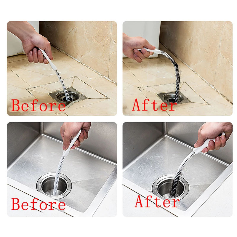 Pipe Dredging Brush Bathroom Hair Sewer Sink Cleaning Brush Drain Cleaner Flexible Cleaner Clog Plug Hole Remover Tool Pipe Dredging Brush Bathroom Hair Sewer Sink Cleaning Brush Drain Cleaner Flexible Cleaner Clog Plug Hole Remover Tool