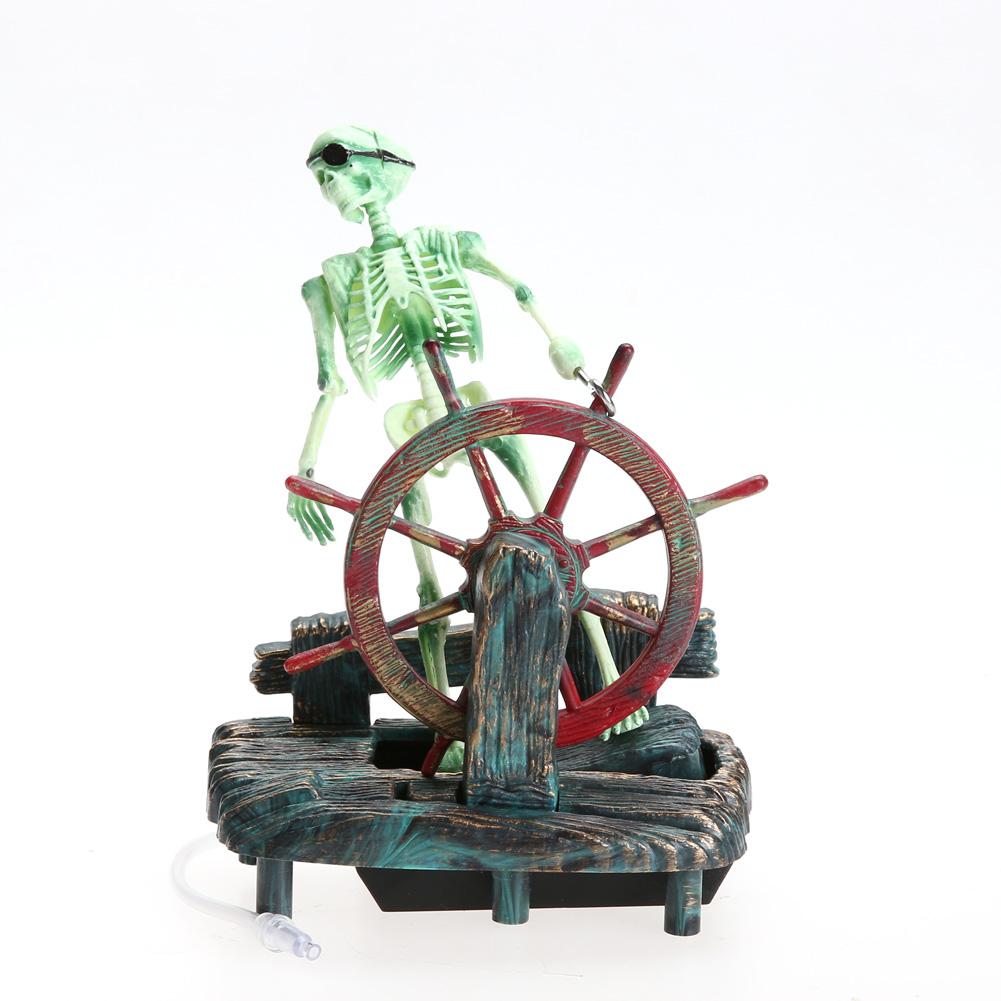Pirate Skeleton Aquarium Decor Aerator