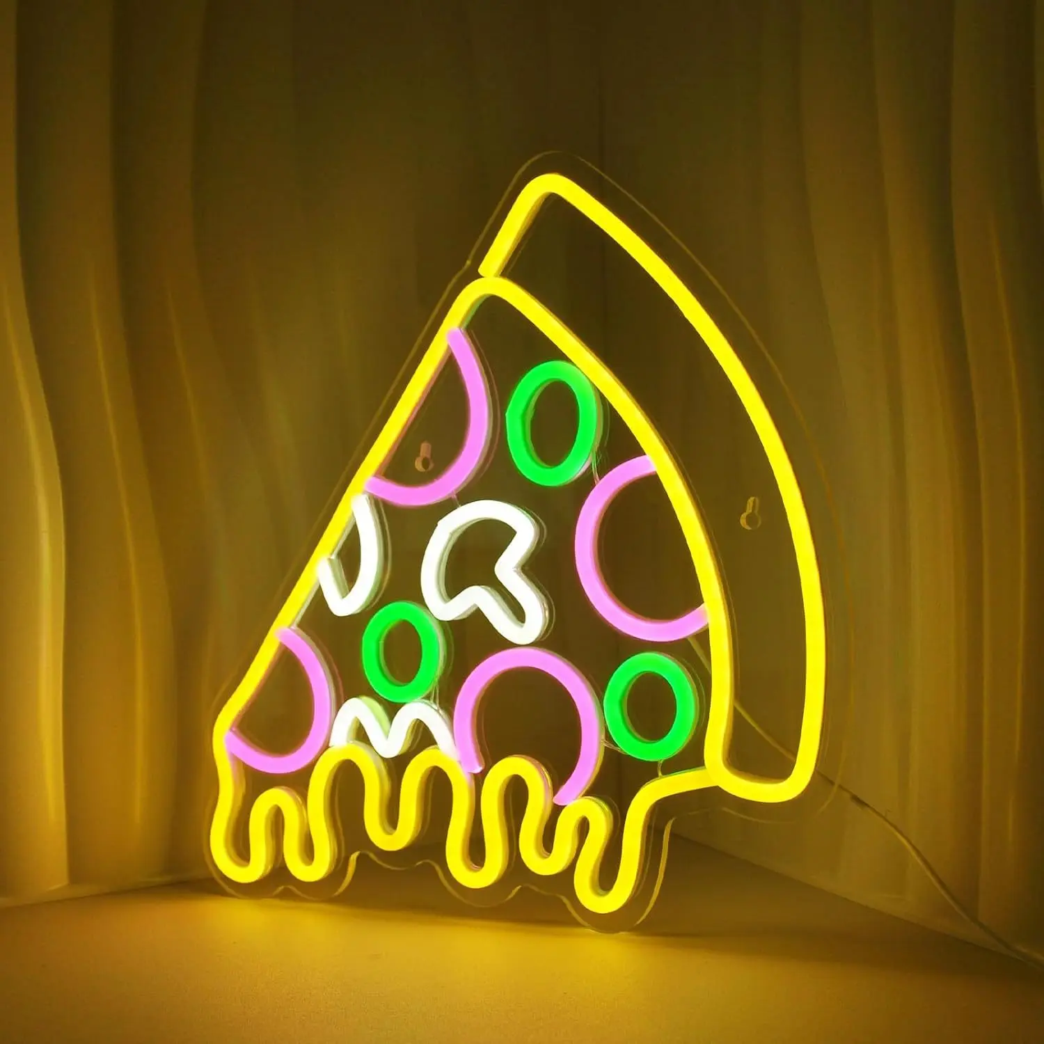 Pizza Neon Signs for Wall Decor Yellow LED Light Sign for Kids Room Decor Light Up Sign for Restaurant Birthday Party Pizza Neon Signs for Wall Decor Yellow LED Light Sign for Kids Room Decor Light Up Sign for Restaurant Birthday Party