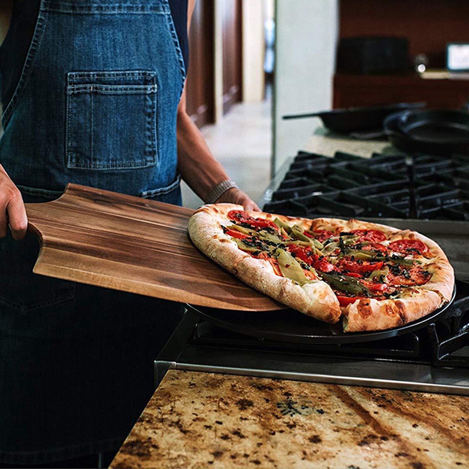 Pizza Wood Paddle Shovel Tray