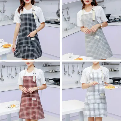Plaid Apron with Adjustable Straps Plaid Apron with Adjustable Straps