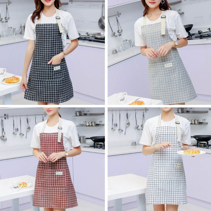 Plaid Apron with Adjustable Straps Plaid Apron with Adjustable Straps