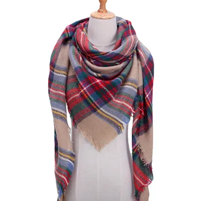 Plaid Cashmere Scarf For Women Plaid Cashmere Scarf For Women
