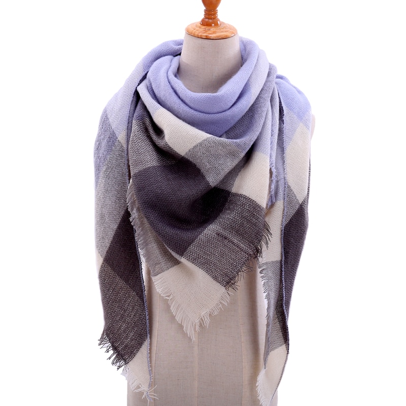Plaid Cashmere Scarf For Women Plaid Cashmere Scarf For Women