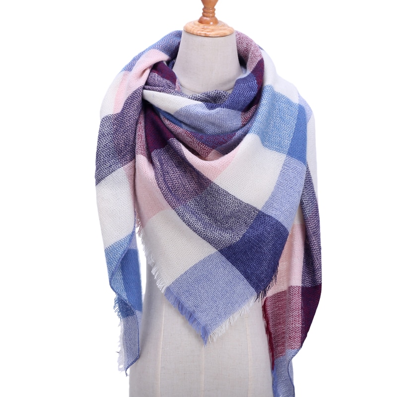 Plaid Cashmere Scarf For Women Plaid Cashmere Scarf For Women