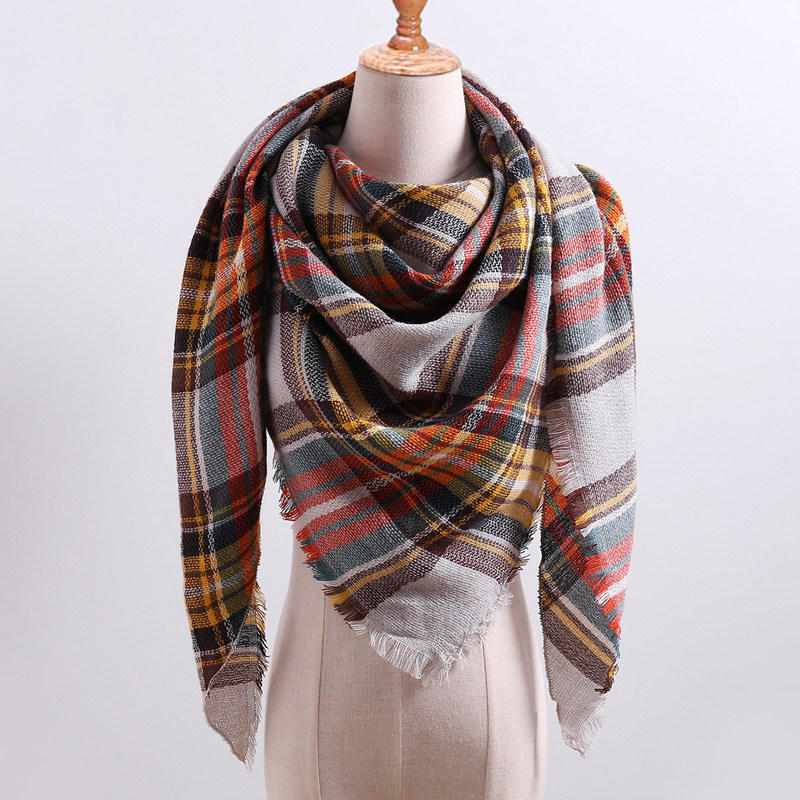 Plaid Cashmere Scarf For Women Plaid Cashmere Scarf For Women