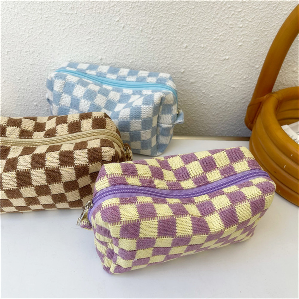 Plaid Ladies Cosmetic Pouch