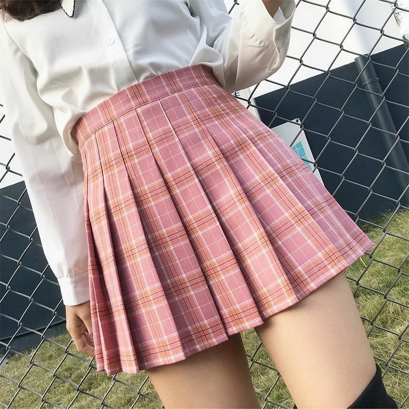 Plaid Pleated Mini Skirt For Women Plaid Pleated Mini Skirt For Women