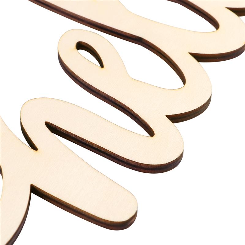 Plain Natural Wooden Hello Sign