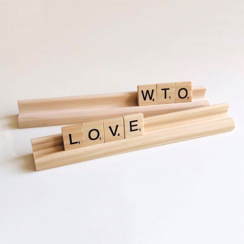 Plain Wooden Domino Racks (4pcs)