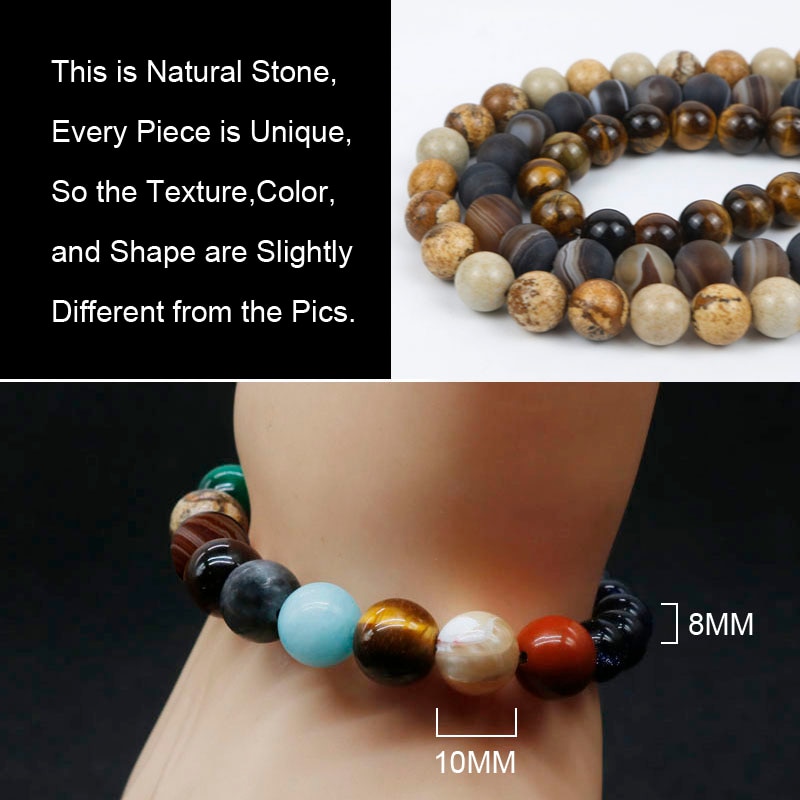 Planet Bracelet Crystal Stone Beads Planet Bracelet Crystal Stone Beads