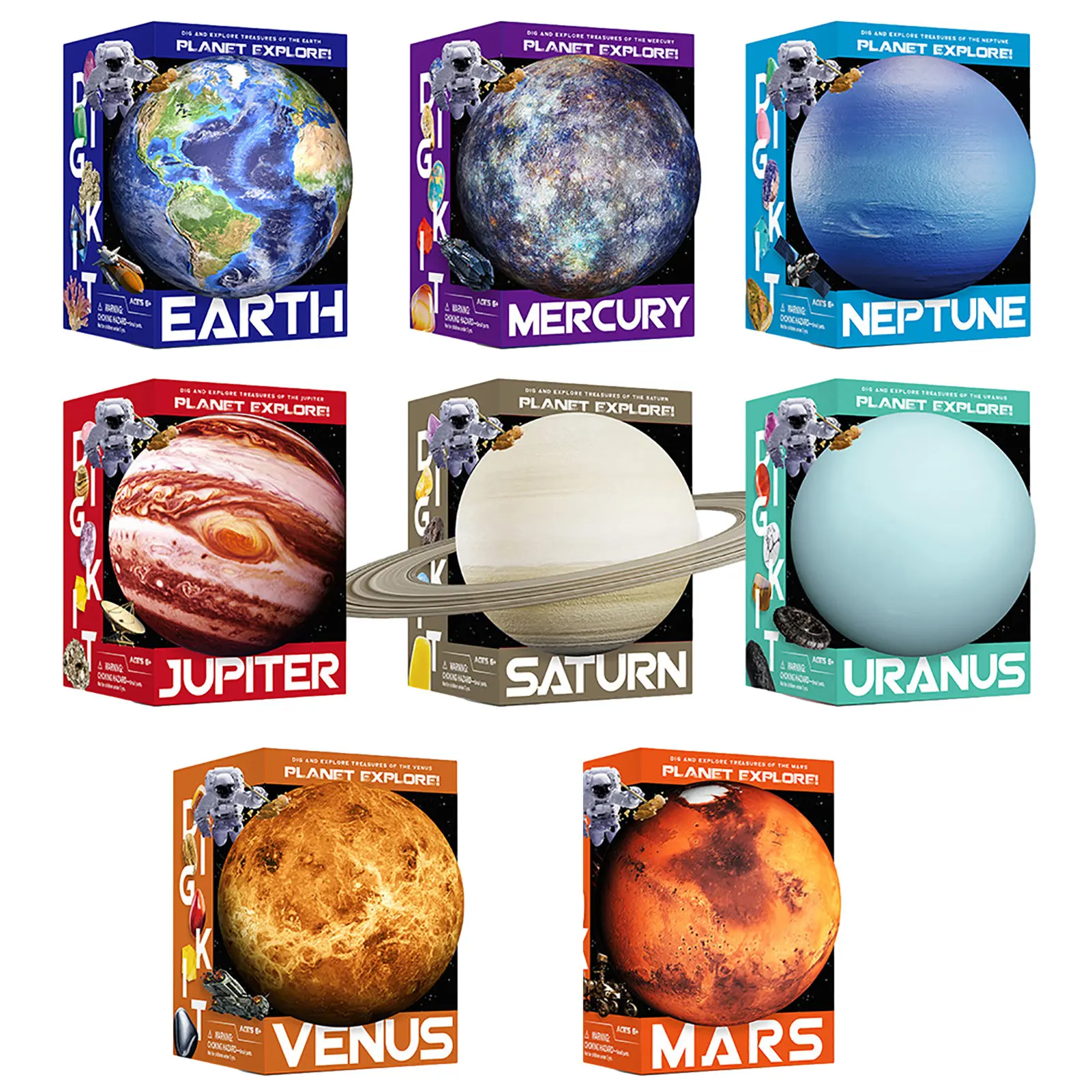 Planet Explore Dig Kit Toys Solar System Gemstone Dig Kit Gemstone Excavation Planet Mining Kids Science Early