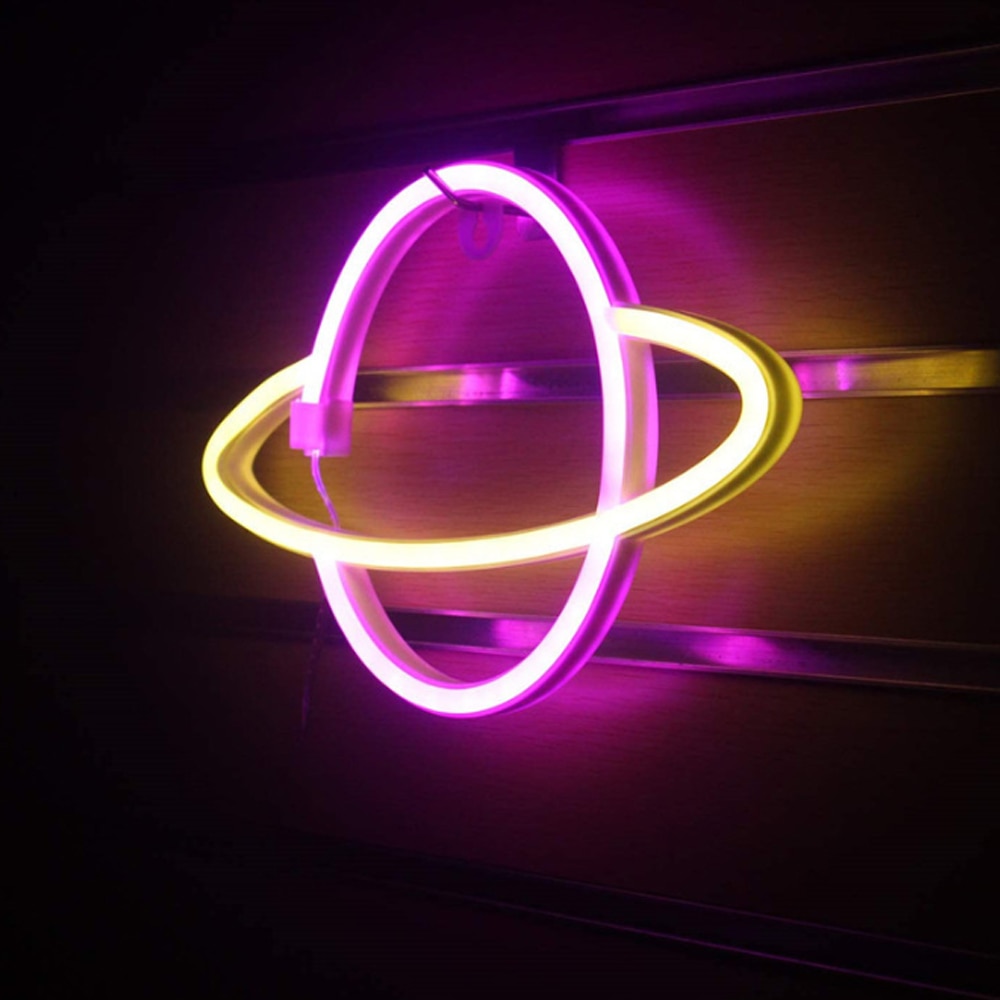 Planet Neon Sign LED Wall Decor Light Planet Neon Sign LED Wall Decor Light