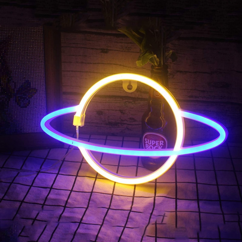 Planet Neon Sign LED Wall Decor Light Planet Neon Sign LED Wall Decor Light