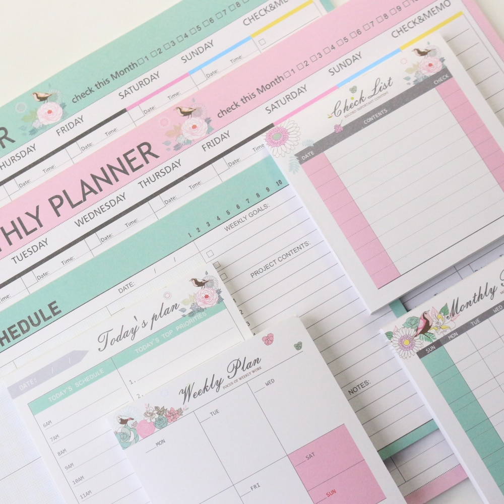Planner Pad Desk Memo Organizer