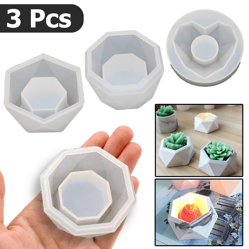 Plant Pot Molds Soft Silicone (3 PCs) Plant Pot Molds Soft Silicone (3 PCs)