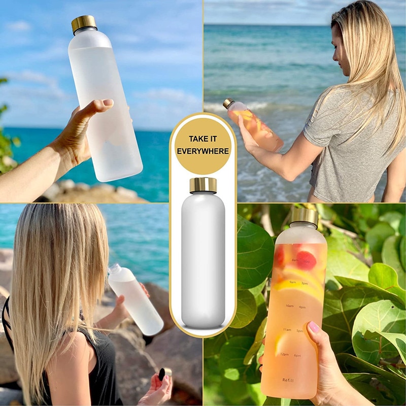 Plastic 1L Bottle With Time Marker