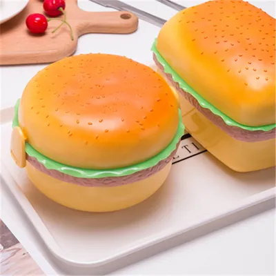 Plastic 1L Hamburger Lunch Box Plastic 1L Hamburger Lunch Box