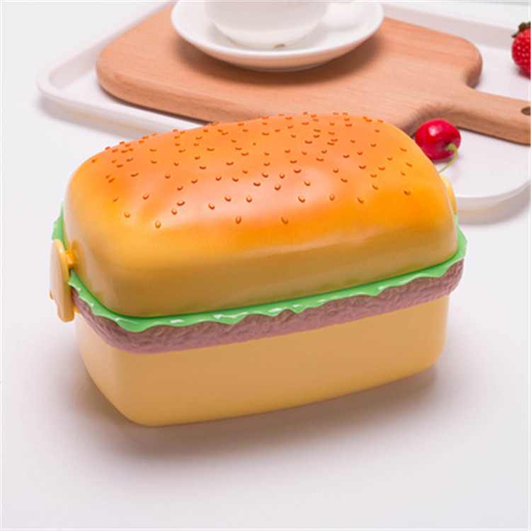 Plastic 1L Hamburger Lunch Box Plastic 1L Hamburger Lunch Box