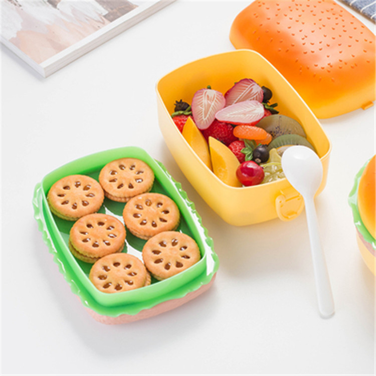 Plastic 1L Hamburger Lunch Box Plastic 1L Hamburger Lunch Box