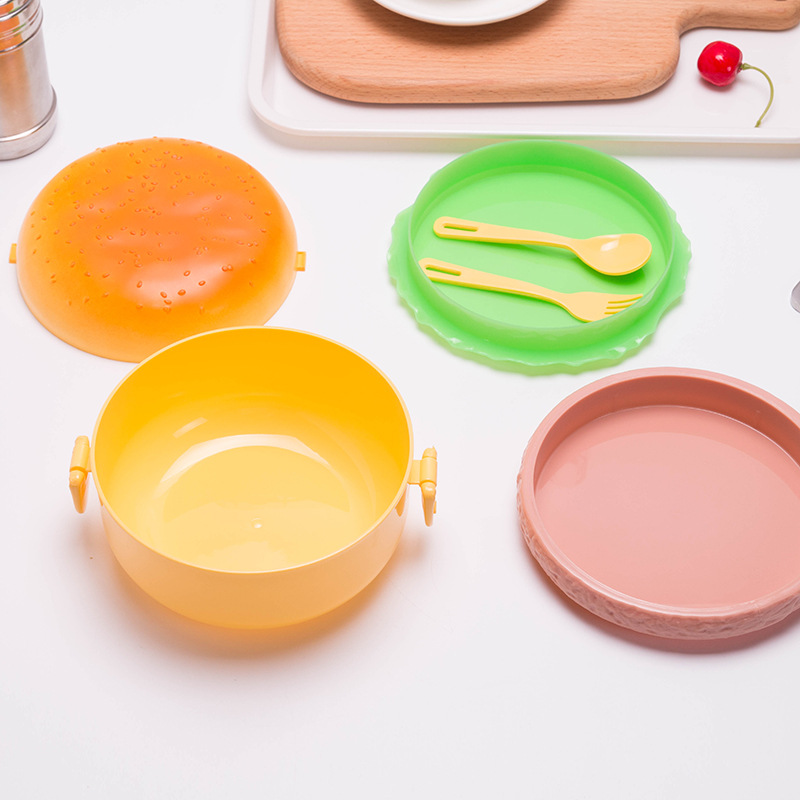 Plastic 1L Hamburger Lunch Box Plastic 1L Hamburger Lunch Box