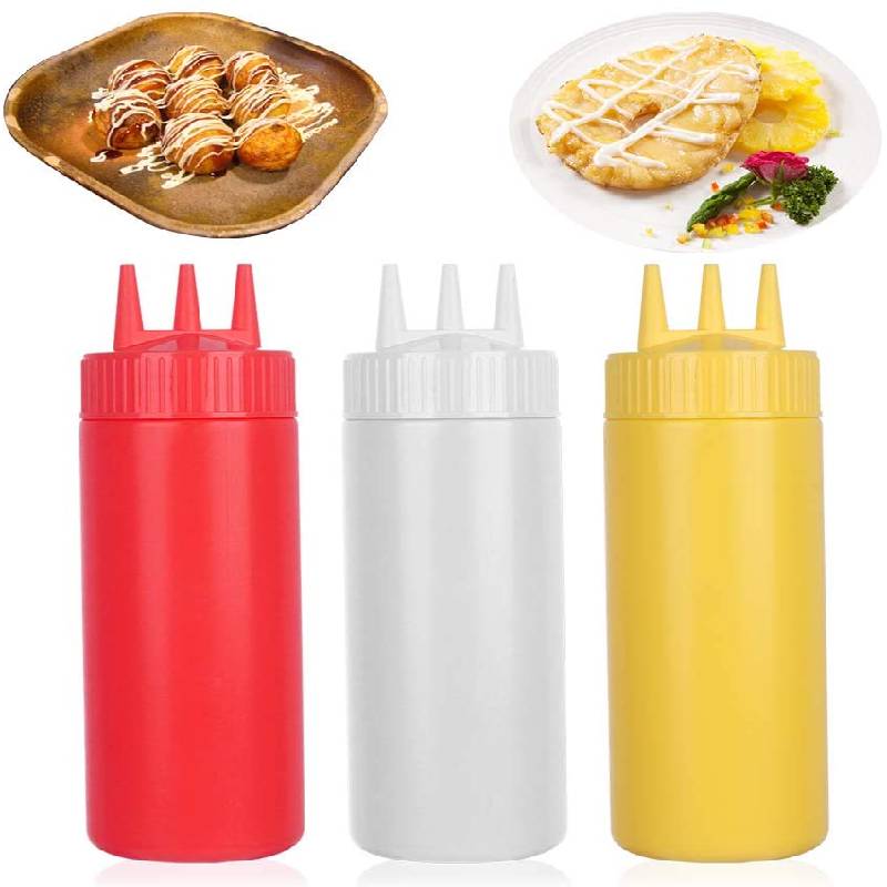 Plastic 3 Hole Squeeze Bottles (3pcs) Plastic 3 Hole Squeeze Bottles (3pcs)