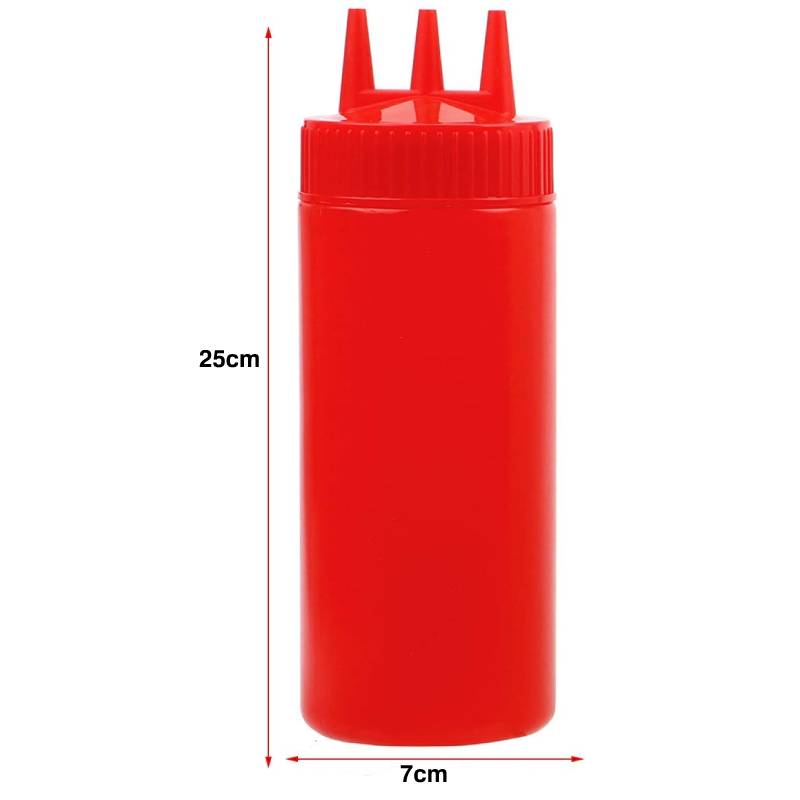 Plastic 3 Hole Squeeze Bottles (3pcs)