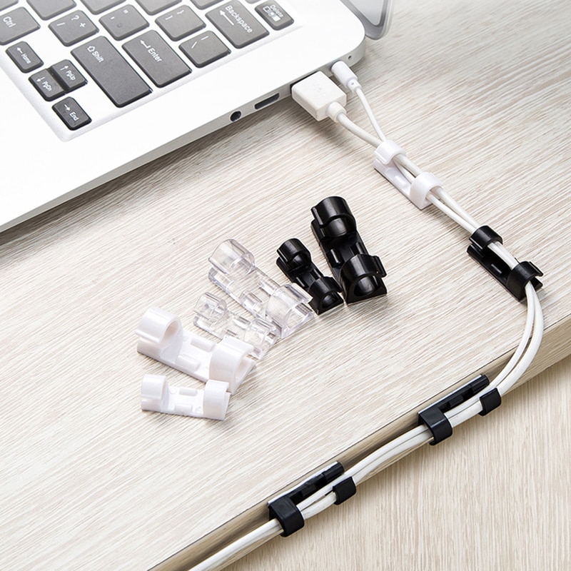 Plastic Adhesive Cable Clips (20pcs) Plastic Adhesive Cable Clips (20pcs)