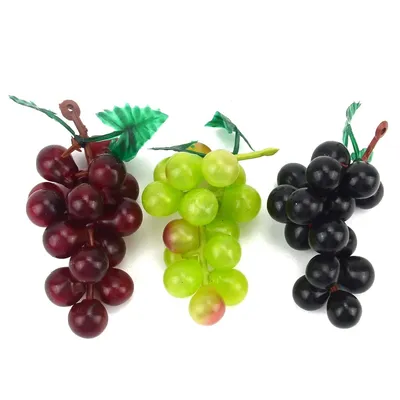 Plastic Artificial Grapes Decor (3pcs)