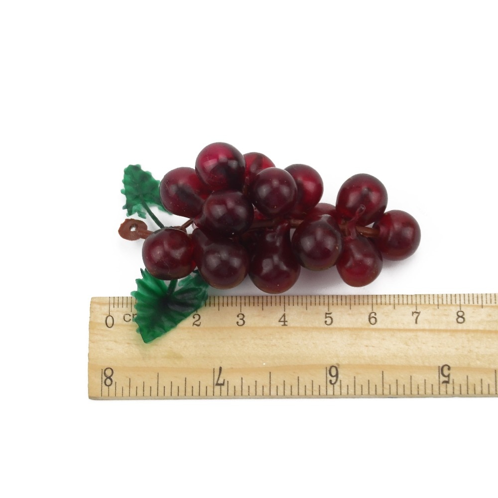 Plastic Artificial Grapes Decor (3pcs)