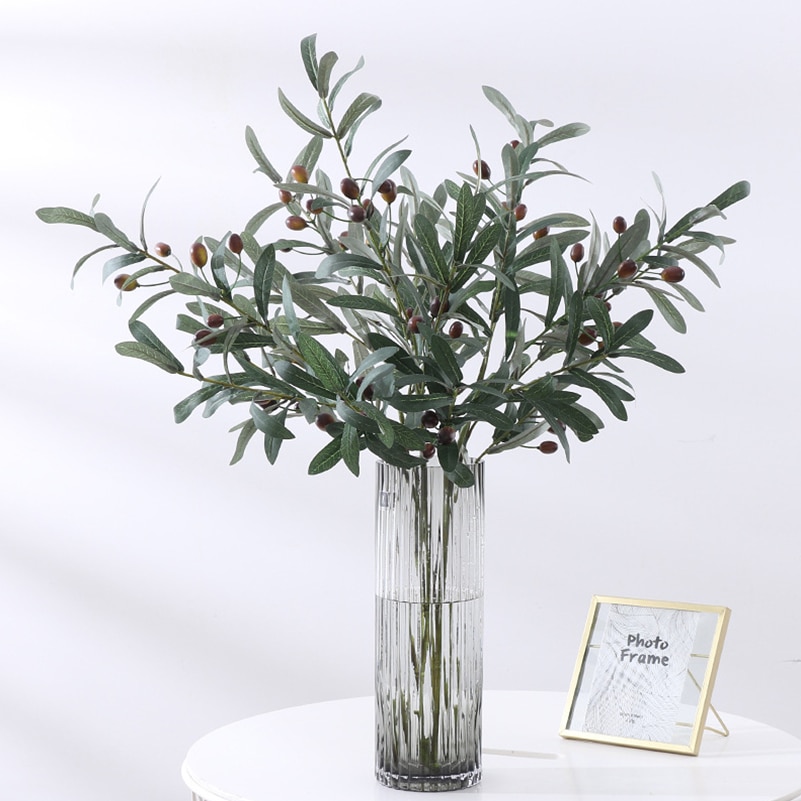 Plastic Artificial Olive Branch Decor