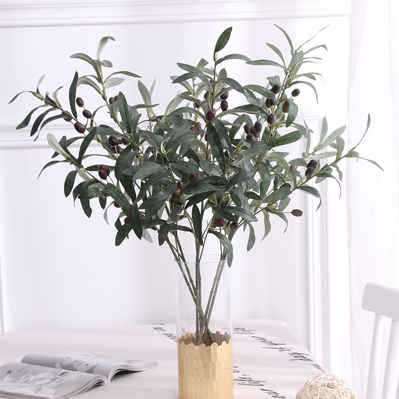 Plastic Artificial Olive Branch Decor Plastic Artificial Olive Branch Decor