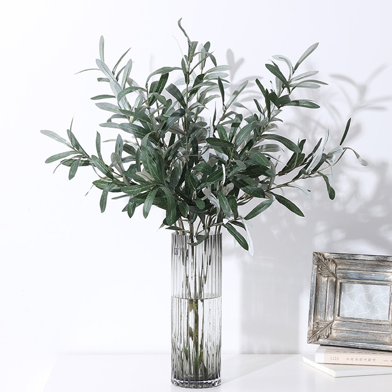 Plastic Artificial Olive Branch Decor Plastic Artificial Olive Branch Decor