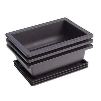 Plastic Bonsai Pots with Trays (10pcs) Plastic Bonsai Pots with Trays (10pcs)