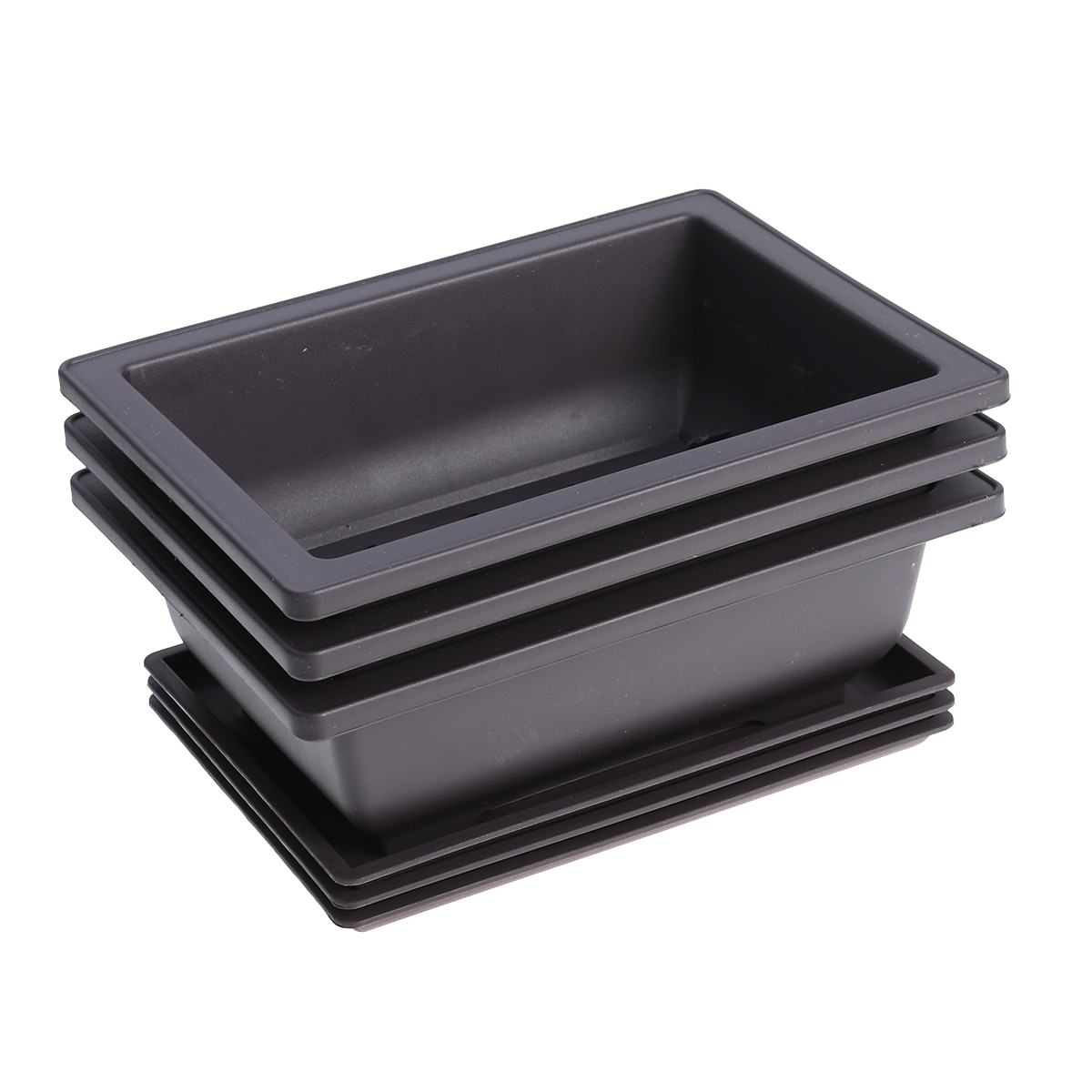 Plastic Bonsai Pots with Trays (10pcs) Plastic Bonsai Pots with Trays (10pcs)