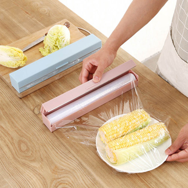 Plastic Cling Wrap Holder with Cutter Plastic Cling Wrap Holder with Cutter
