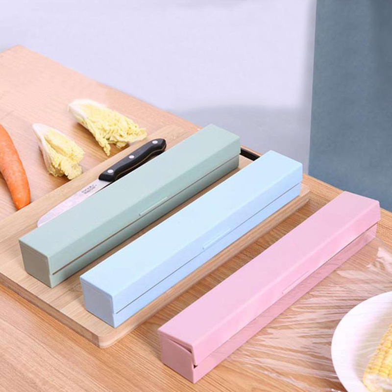 Plastic Cling Wrap Holder with Cutter