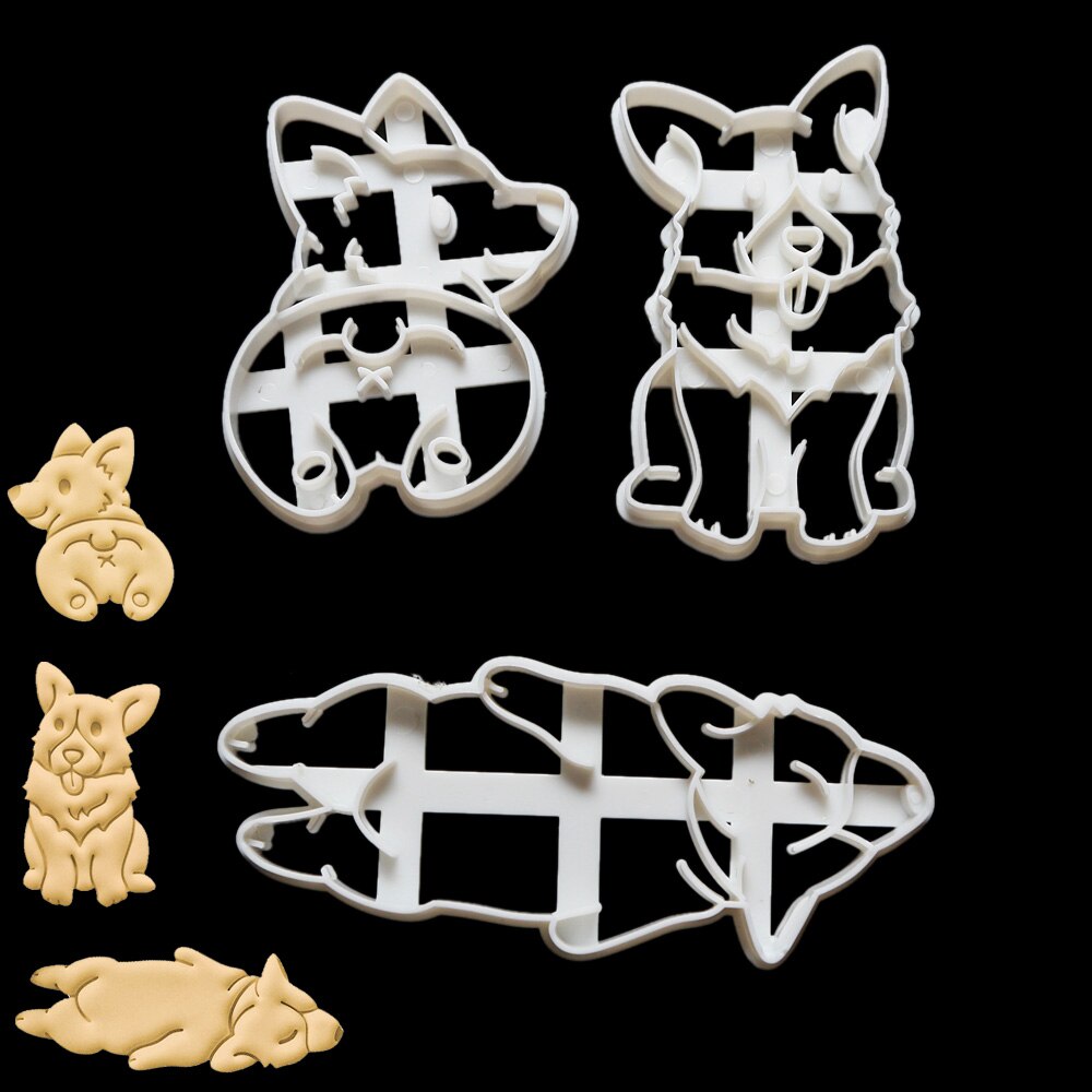Plastic Corgi Cookie Cutters (3pcs) Plastic Corgi Cookie Cutters (3pcs)