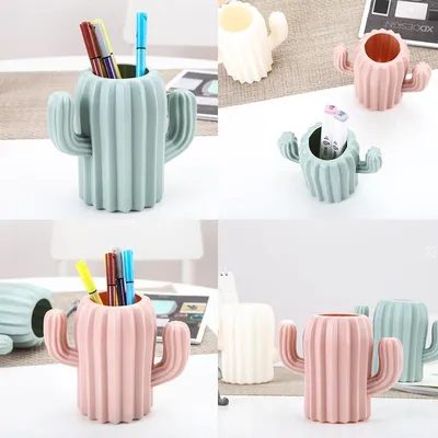 Plastic Desk Cactus Pen Holder Plastic Desk Cactus Pen Holder