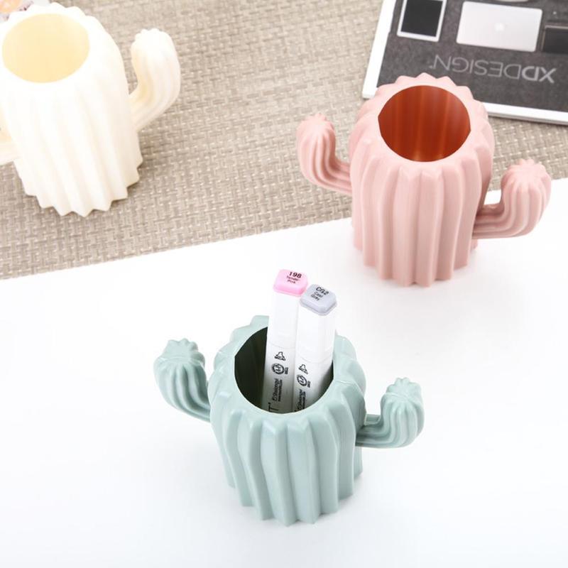 Plastic Desk Cactus Pen Holder Plastic Desk Cactus Pen Holder